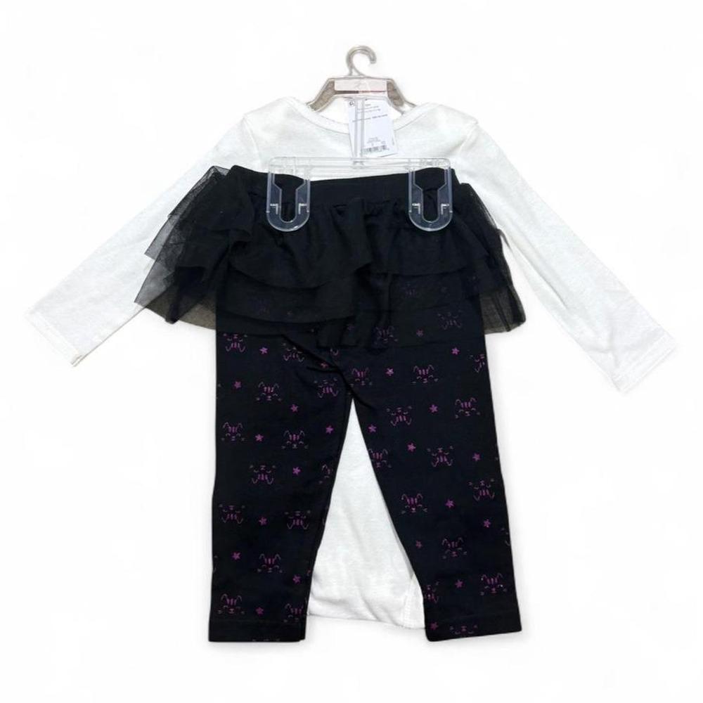 2pc Halloween Tutu Leggings Set - Daddy's Under My Spell Carter's Withy size 12M - Picture 4 of 8